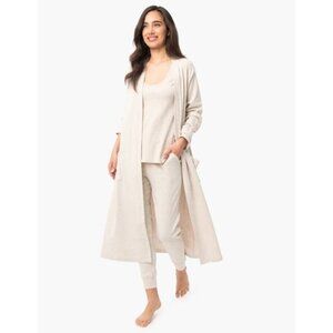 Under The Canopy Women 100% Certified Organic Cotton Lounge Kimono Robe One Size